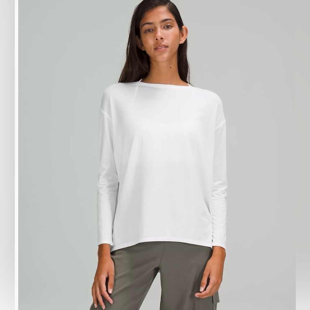 Lululemon long sleeve ribbed shirt. Size 10. Cream color